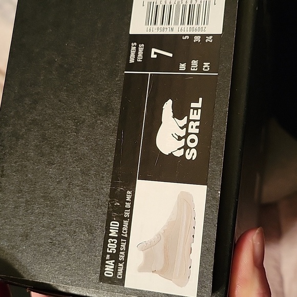 Sorel Women's ONA 503 Mid 'Chalk Sea Salt' NL4856-191 Size 7 NEW - Picture 2 of 5